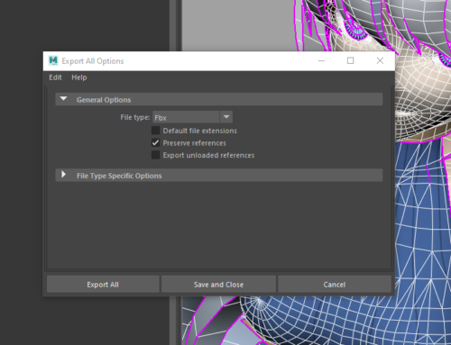 FBX をプリセットとスクリプトでエクスポート
